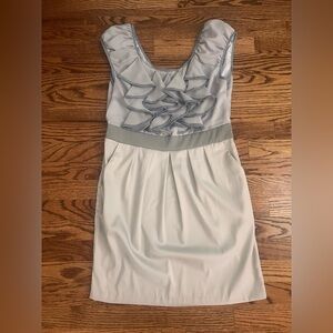 TCEC Gray Sheath Mini Dress Sleeveless Scoop Neck Cocktail W/ Pockets - Large